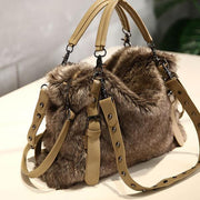 Women's Plush Elegant Shoulder Bag Tote Handbag