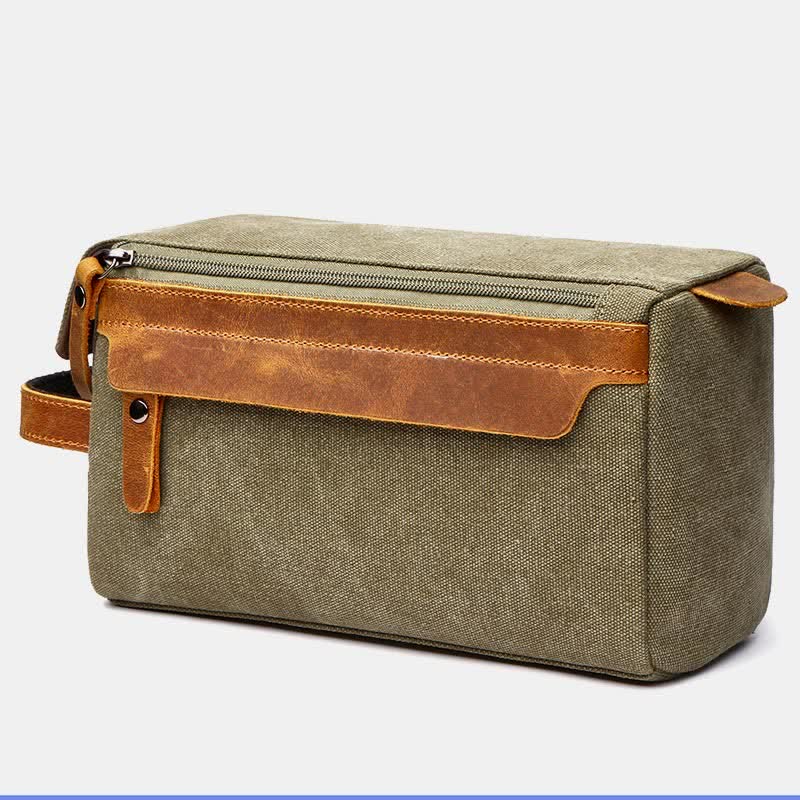 Retro Canvas Storage Makeup Pouch Travel Toiletry Bag for Women Men