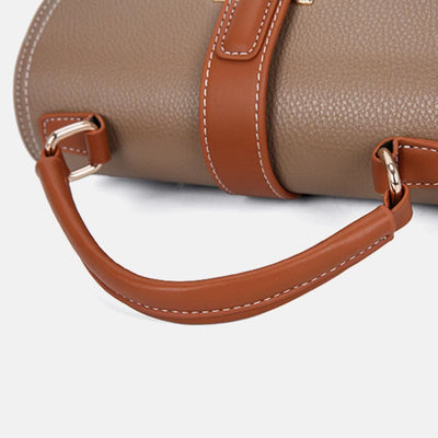 Top-Handle Bag for Women PU Leather Minimalist Crossbody Shoulder Bag