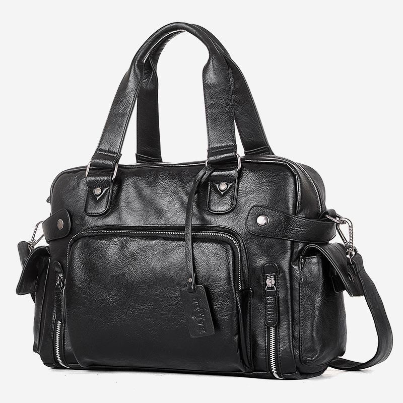 Handbag for Men Business Trip PU leather crossbody shoulder bag