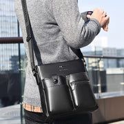 Leather Messenger Bag for Men Sling Crossbody Bag for Travel Work Business