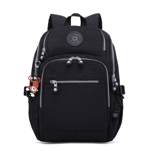 Solid Color Multi-pocket Travel Backpack