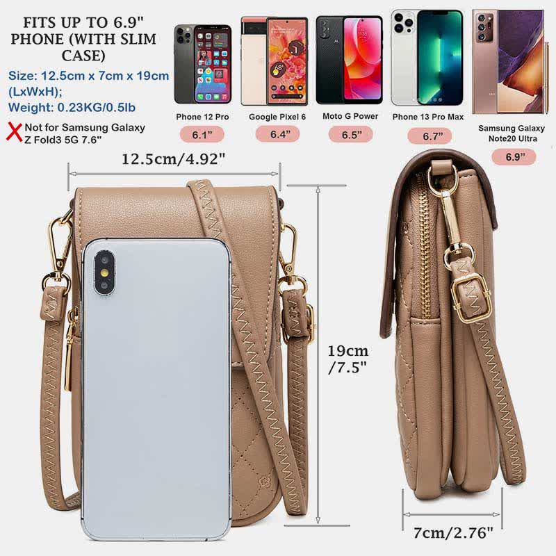 Women's Small Crossbody Cell Phone Purse Wallet Leather Shoulder Bag