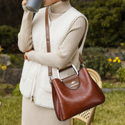 Women Leather Designer Handbag Top Handle Satchel Ladies Crossbody Shoulder Bag