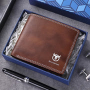 Leather Wallet for Men Slim Bifold Leather Wallet with RFID Blocking