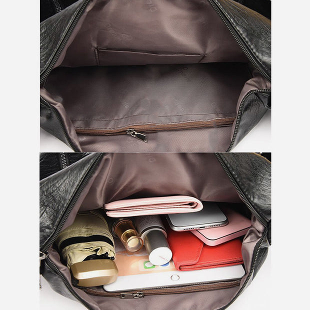 Multifunctional Lady Tote Convertible Backpack Shoulder Bag For Commuter