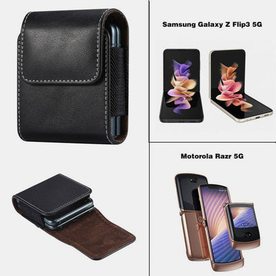 Limited Stock: Mini Leather Waist Bag Pouch for Samsung Z Flip Motorola Razr