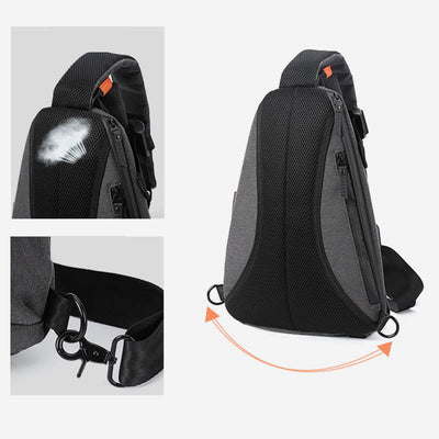 Sling Bag For Men Casual Multifunctional Large Capacity Chest Bag