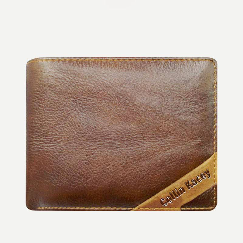 Mens Retro Bifold Short Roomy Leather Wallet Multi Style Optionals