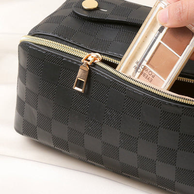 Cosmetic Bag For Women Travel Handy PU Leather Makeup Bag