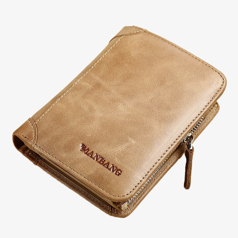 Solid RFID Genuine Leather Wallet Organizer Purse