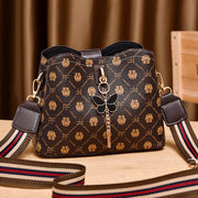 Crossbody Bag For Women Plain Color Butterfly Leather Shoulder Bag