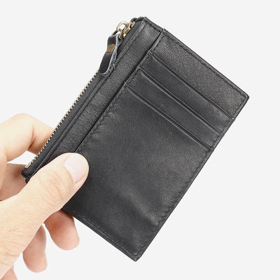 Retro Large Capacity Genuine Leather Business Card Holder