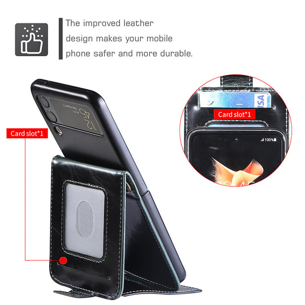 Limited Stock: Samsung Z Flip4 Wallet Case Cell Phone Case with Card Slot