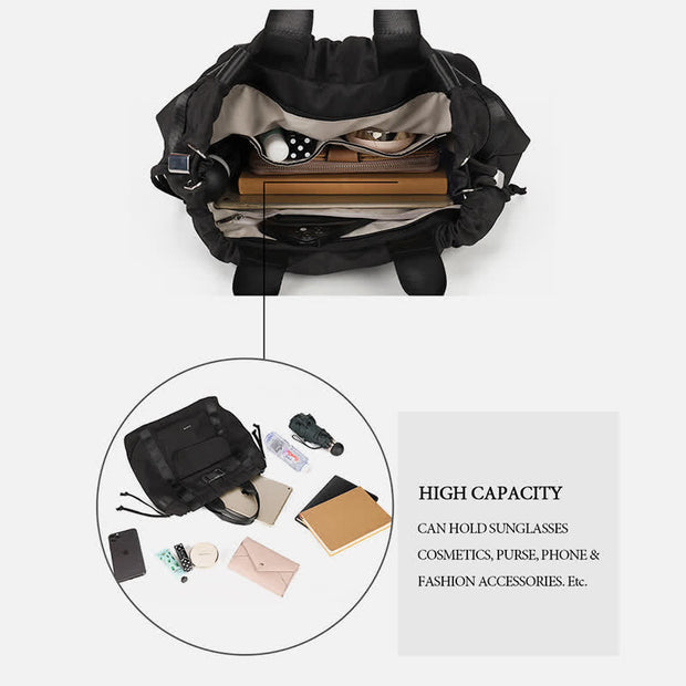 Lightweight Nylon Drawstring Backpack Tote Travel Daypack