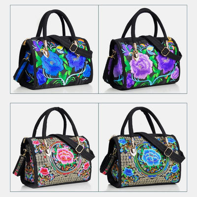 Large Capacity Multicolor Embroidered Ethnic Tote