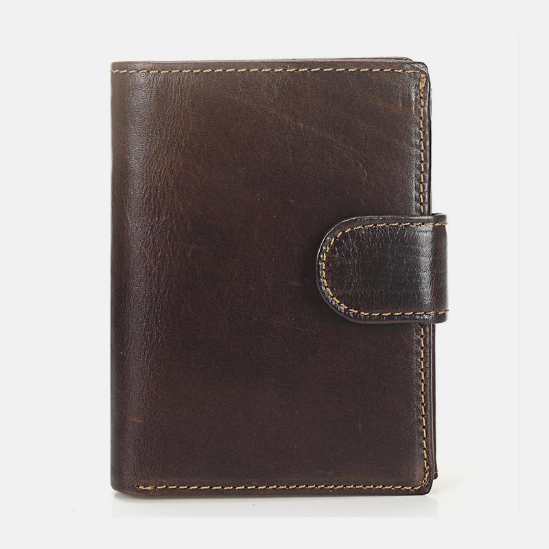 Multi-slot Trifold Genuine Leather Vintage Wallet