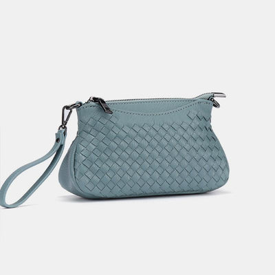 Stylish Woven Crossbody Bag With Wristlet