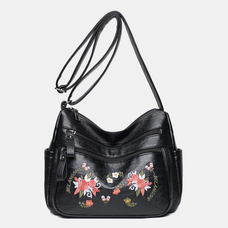 Large Capacity Embroidery Durable Crossbody Bag