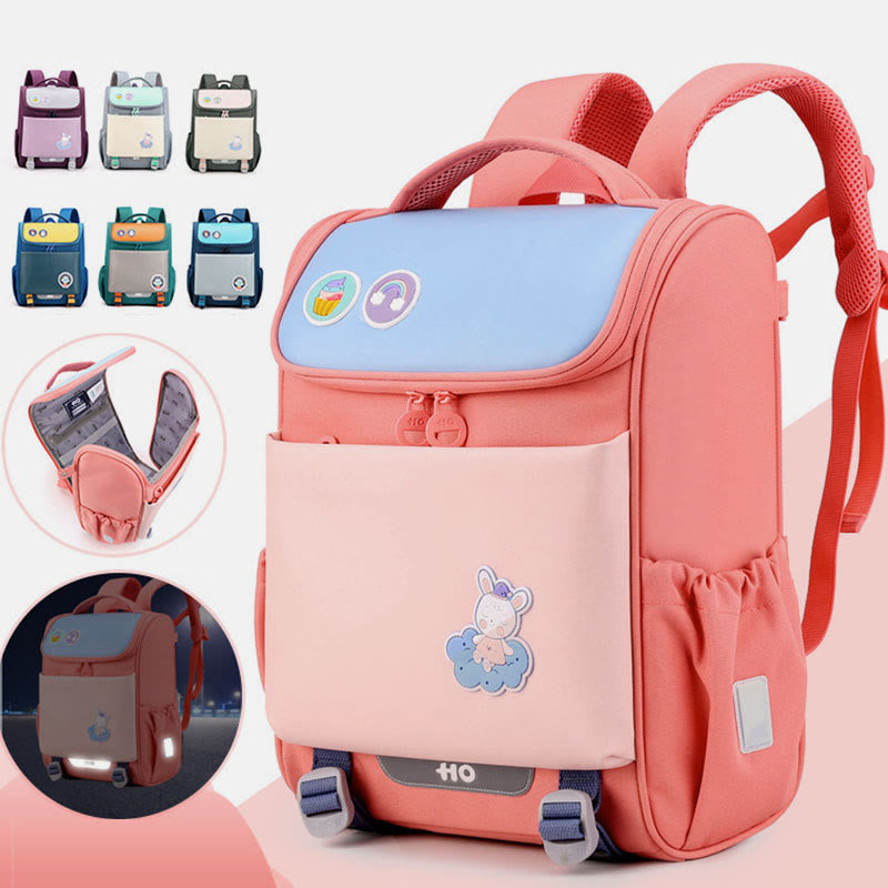 Backpack For Students All-In-One Lightweight Reflective Primary School Bag