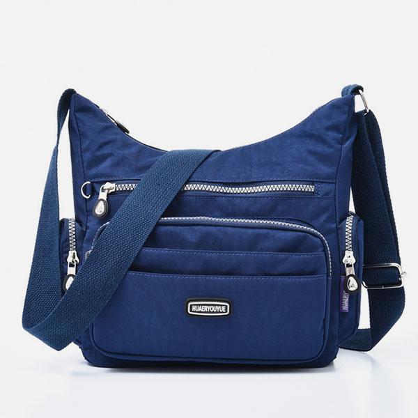 Waterproof Multi-Pocket Nylon Crossbody Bag