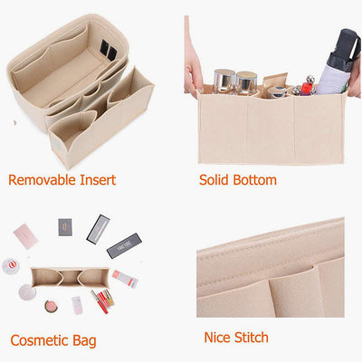 Storage Bag For Home Large Capacity Multi Compartment Felt Bag