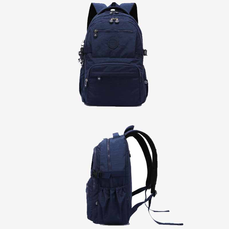 Simple Student Backpack Short Travel Durable Waterproof Nylon Dapack