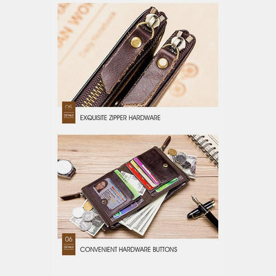 RFID Durable Genuine Leather Wallet