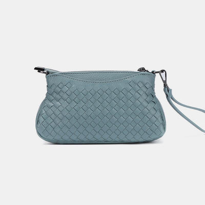 Stylish Woven Crossbody Bag With Wristlet