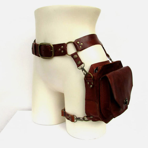 Retro Small waist Bag For Women Medieval Knight Leg Bag