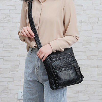 High Capacity Soft Leather Crossbody Bag Shoulder Bag