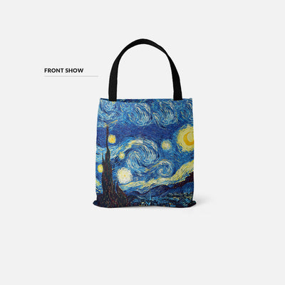 Handbag for Women Starry Sky Oil Painting canvas beach Shoulder bag