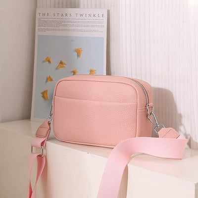 Wide Detachable Strap Shoulder For Women Faux Leather Crossbody Bag