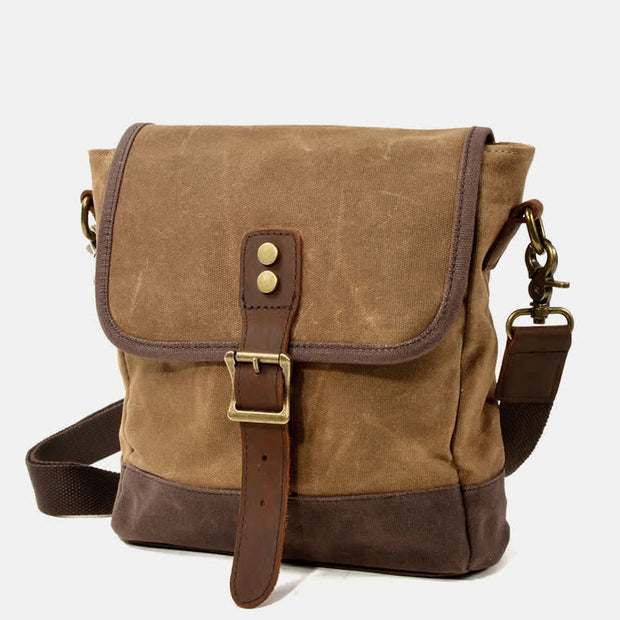 Small Canvas Shoulder Bag for Men Casual Crossbody Handbag Purse