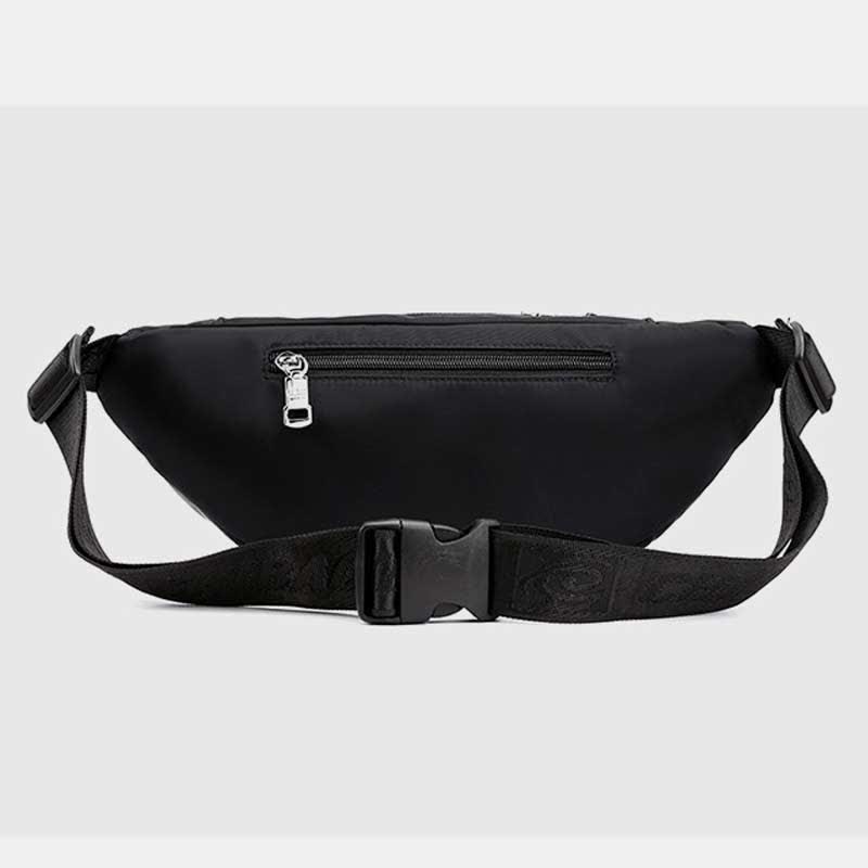 Multi-Pocket Nylon Waist Bag Lightweight Multi-Carry Chest Bag Waist Pack