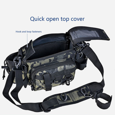 Camouflage Fishing Accessory Detachable Strap Oxford Fisshing Bag For Outdoor