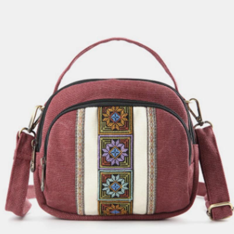 Folk-custom Multi-Pocket Crossbody Bag