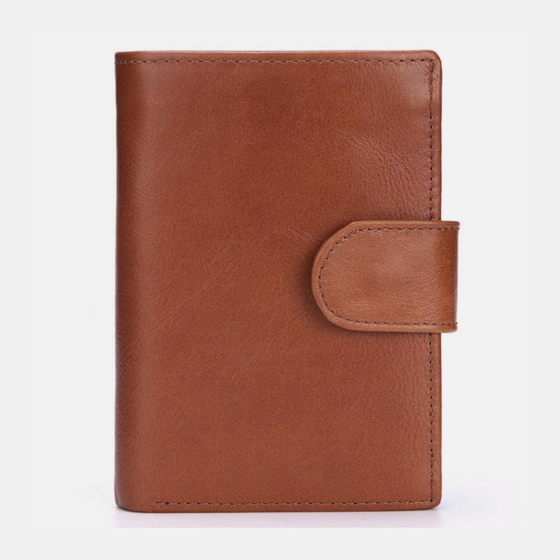 Multi-slot Trifold Genuine Leather Vintage Wallet