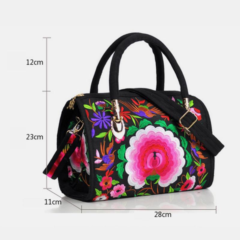 Large Capacity Multicolor Embroidered Ethnic Tote