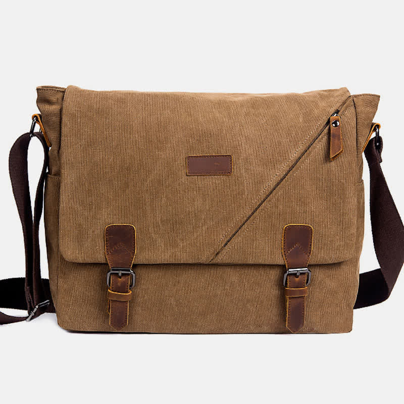 Men's Canvas Messenger Bag Retro Shoulder Crossbody Backpack Bags Purse