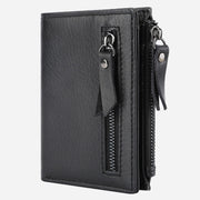 Genuine Leather RFID Wallet For Men Minimalist Large Retro Purse