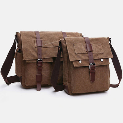 Multi-Pocket Retro Business Messenger Bag