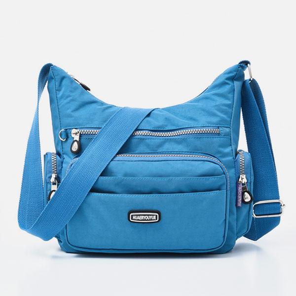 Waterproof Multi-Pocket Nylon Crossbody Bag