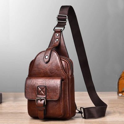 Sling Bag For Men Daily Use Casual Retro Waterproof Crossbody Bag