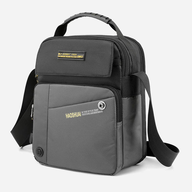 Crossbody Bag For Men Casual Daily Commute Waterproof Nylon Bag