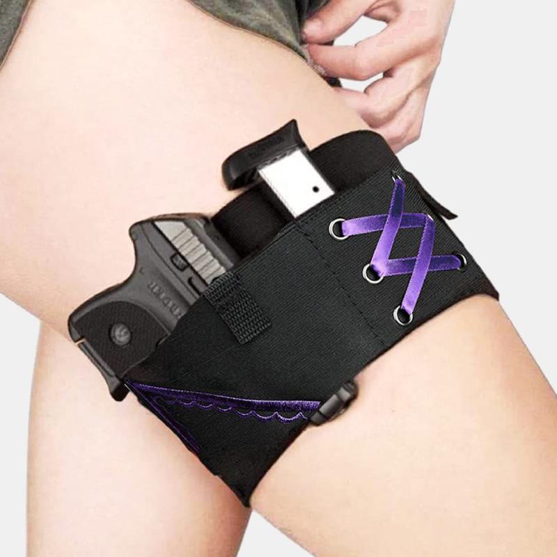 Women Invisible Thigh Holster Drop Leg Holster with Magazine Pouches