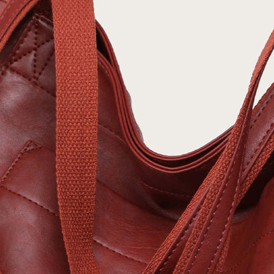 Extra Large Women's Soft PU Leather Tote Shoulder Bag Handbag