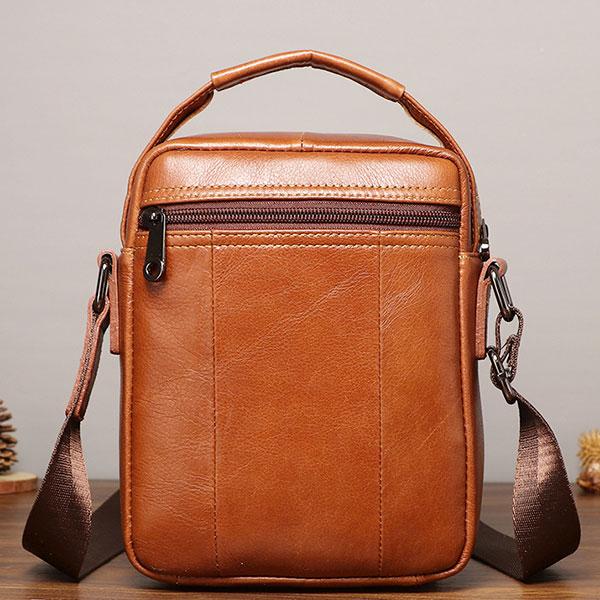 Large Capacity Retro Genuine Leather Crossbody Bag