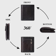 Men Vertical Wallet RFID Blocking Bifold Leather Gentle Purse