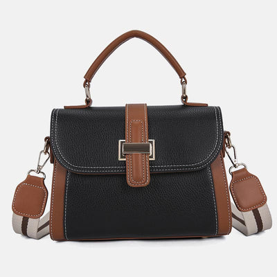 Top-Handle Bag for Women PU Leather Minimalist Crossbody Shoulder Bag